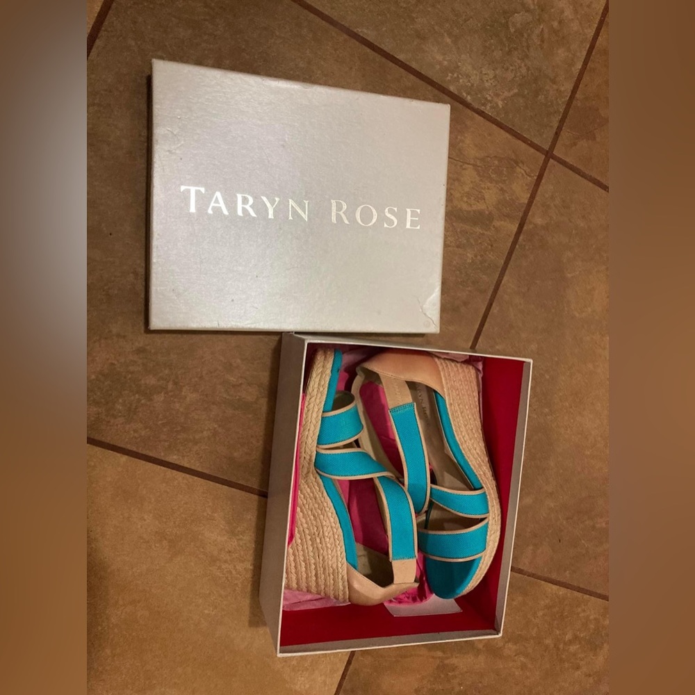Taryn rose teal wedges